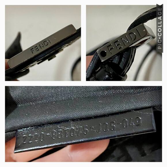 Fendi FF Logo Small Zucca Zucchino Monogram Canvas Crossbody Bag Purse - Picture 2 of 13